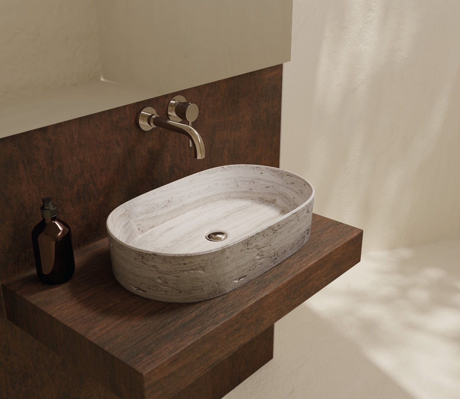 Lavabo sobre encimera ovalado Rubí